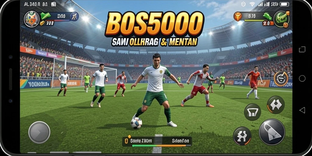 Tampilan gameplay <strong>BOS5000</strong> yang seru dengan aksi olahraga yang mendebarkan.