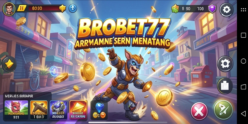 Tampilan gameplay seru BROBET77 dengan tantangan Arcade.