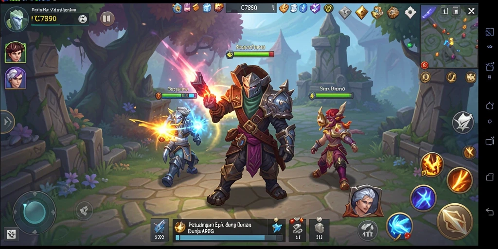 Screenshot gameplay C7890 menampilkan aksi pertarungan yang mendebarkan.