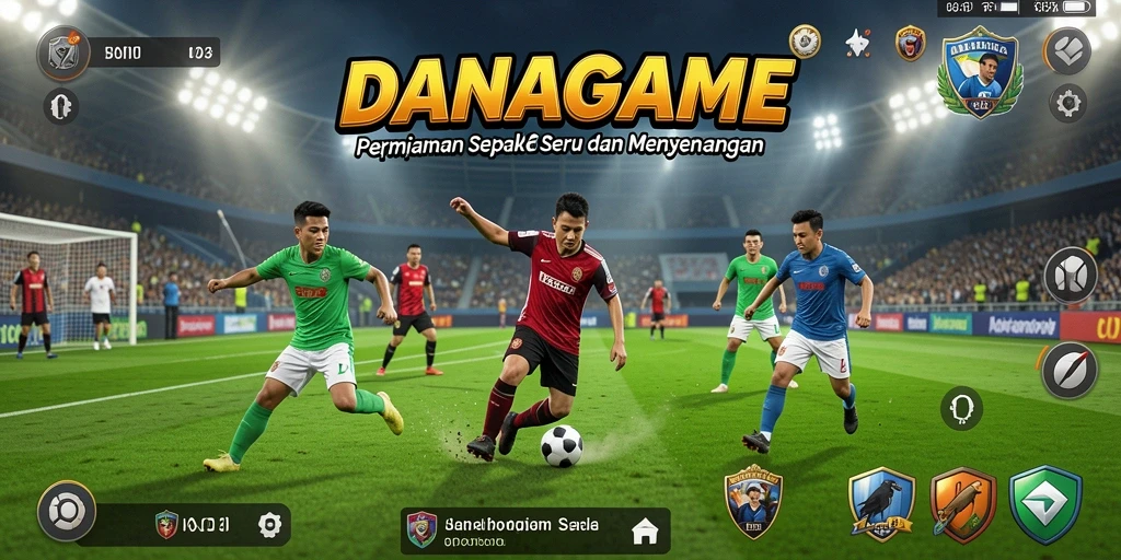 Tampilan gameplay seru dari DANAGAME dengan aksi di lapangan.