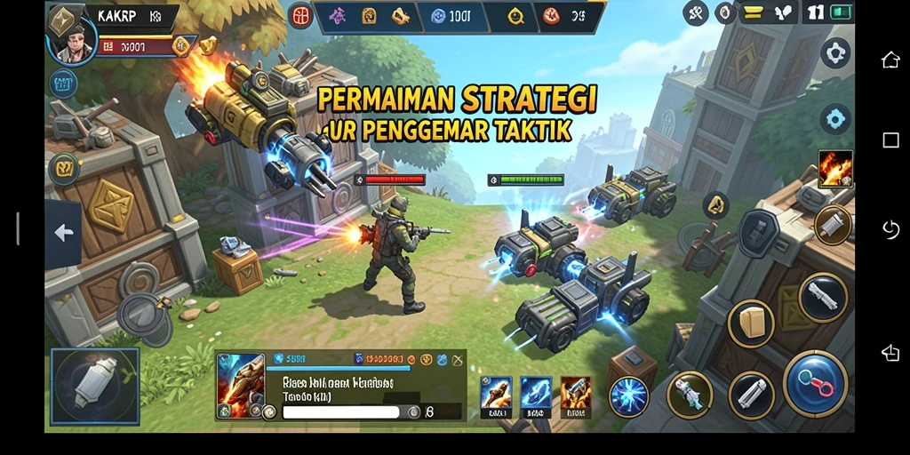 Gameplay KAKRP yang intens dengan strategi yang menantang.
