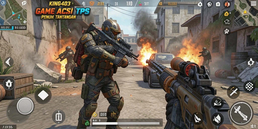 Tangkapan layar dari gameplay KING403 yang memikat dalam aksi TPS.