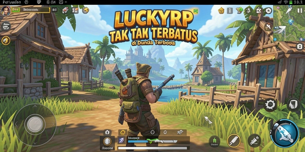Gameplay mendebarkan di dunia terbuka LUCKYRP.
