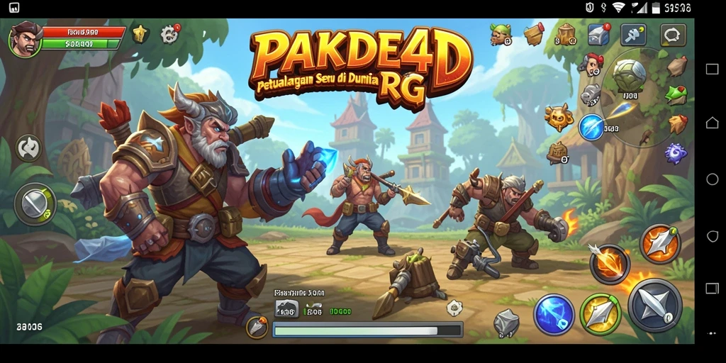 Tampilan gameplay RPG yang mendalam dan interaktif.