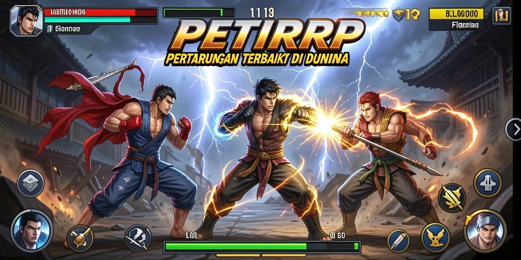 Tampilan aksi mendebarkan di game Fighting PETIRRP.