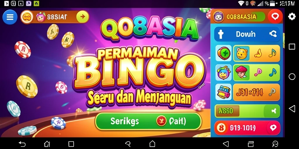Tampilan gameplay Bingo yang menarik dan seru di QQ88ASIA.