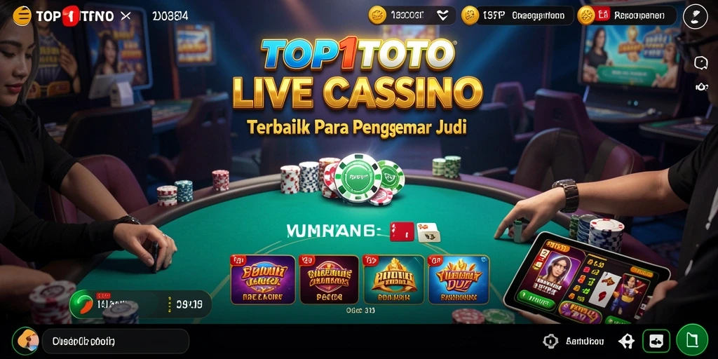 Tampilan permainan Live Casino yang menarik di TOP1TOTO.