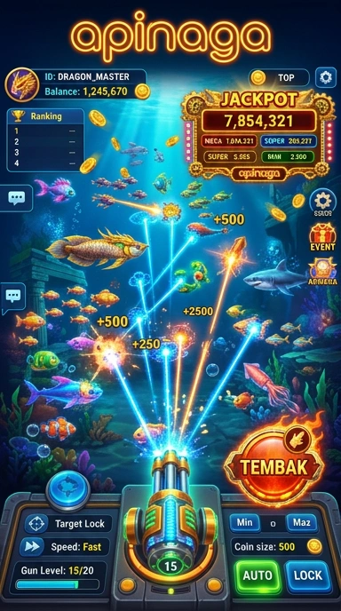 Screenshot antarmuka pengguna apinaga yang intuitif.